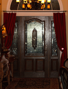 Drapes at Front Door www.lifeatthecottage.com