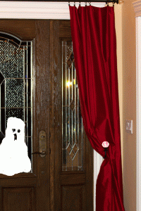 Drapes at Front Door www.lifeatthecottage.com