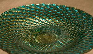 Peacock Colored Plate www.lifeatthecottage.com